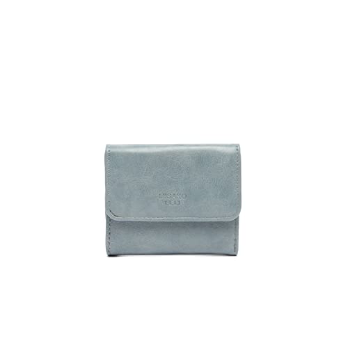 MISAKO Yansi Basic mittelgroßes Portemonnaie - Schönes mittelgroßes und geräumiges Portemonnaie für Damen - Modisches Accessoire für den Alltag Yansi Blau 9 X 10 X 3 cm von MISAKO