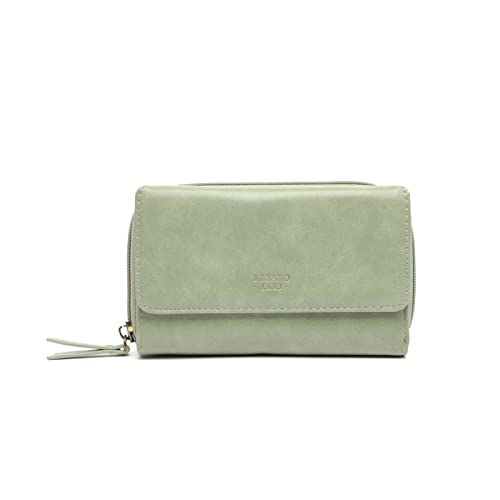MISAKO Yansi Große Geldbörse Basic Damen - Yansi Grün 10 X 16 X 3 cm von MISAKO