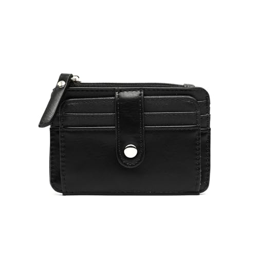 MISAKO Yansita Kartenhalter - Modische Damen-Kartenhalter aus Kunstleder - Kleiner Kartenorganisator Yansita Schwarz 8 X 12 X 1 cm von MISAKO