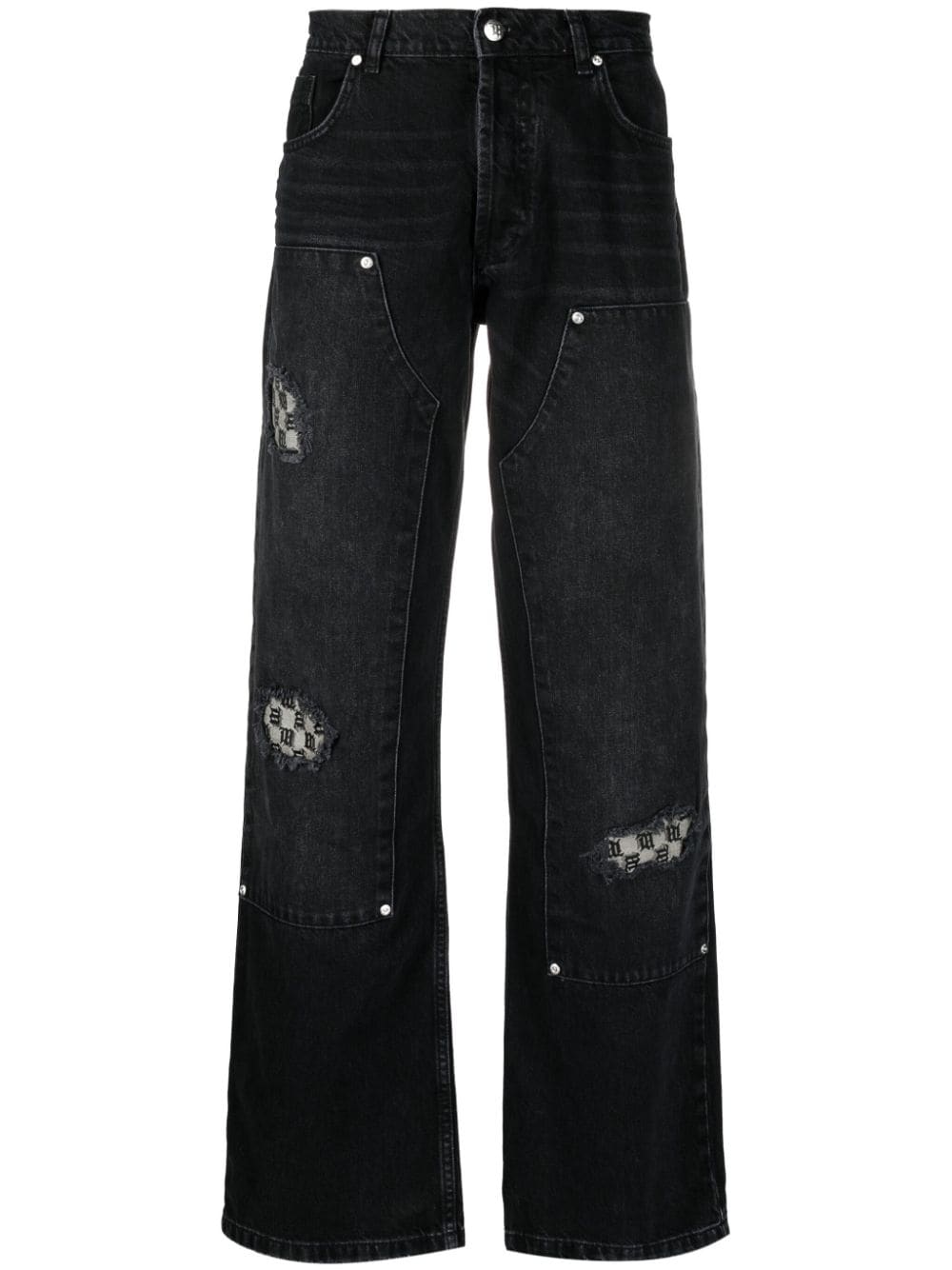 MISBHV Gerade Jeans im Distressed-Look - Schwarz von MISBHV