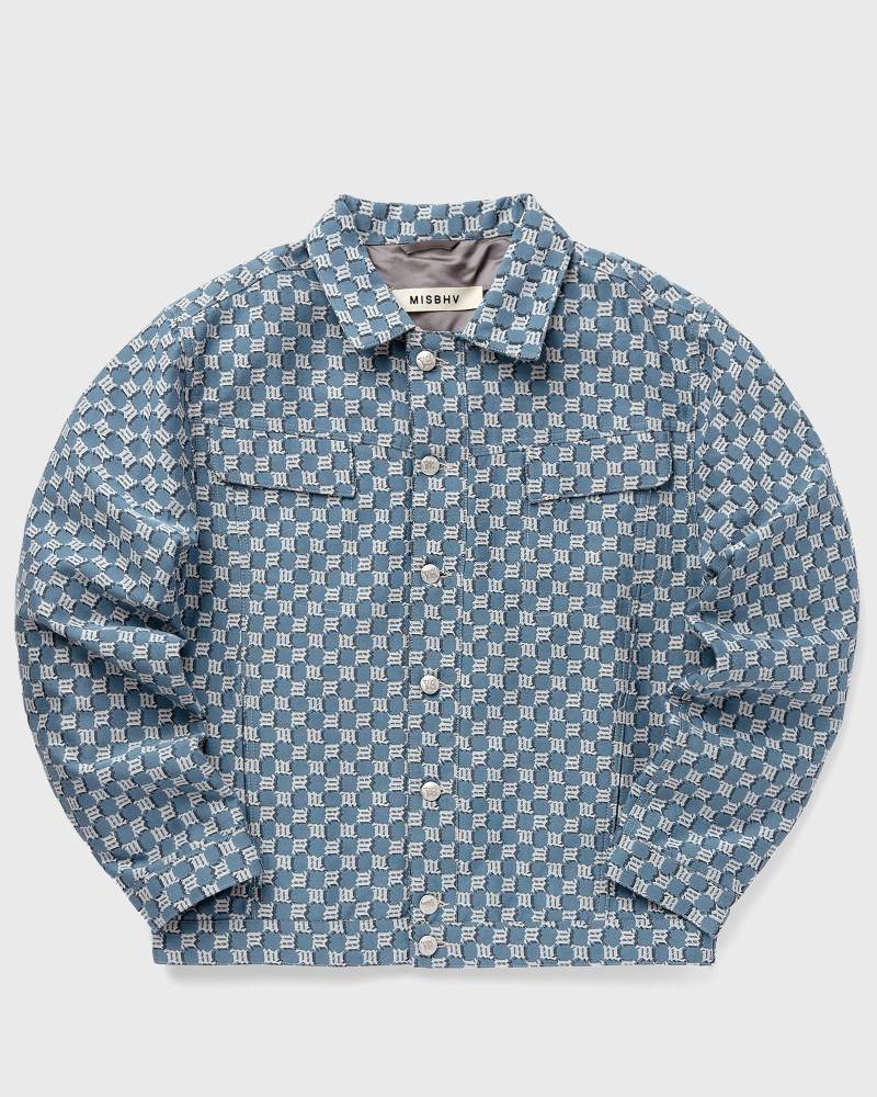 MISBHV JACQUARD MONOGRAM CANVAS TRUCKER JACKET men Denim Jackets|Overshirts blue in Größe:S von MISBHV