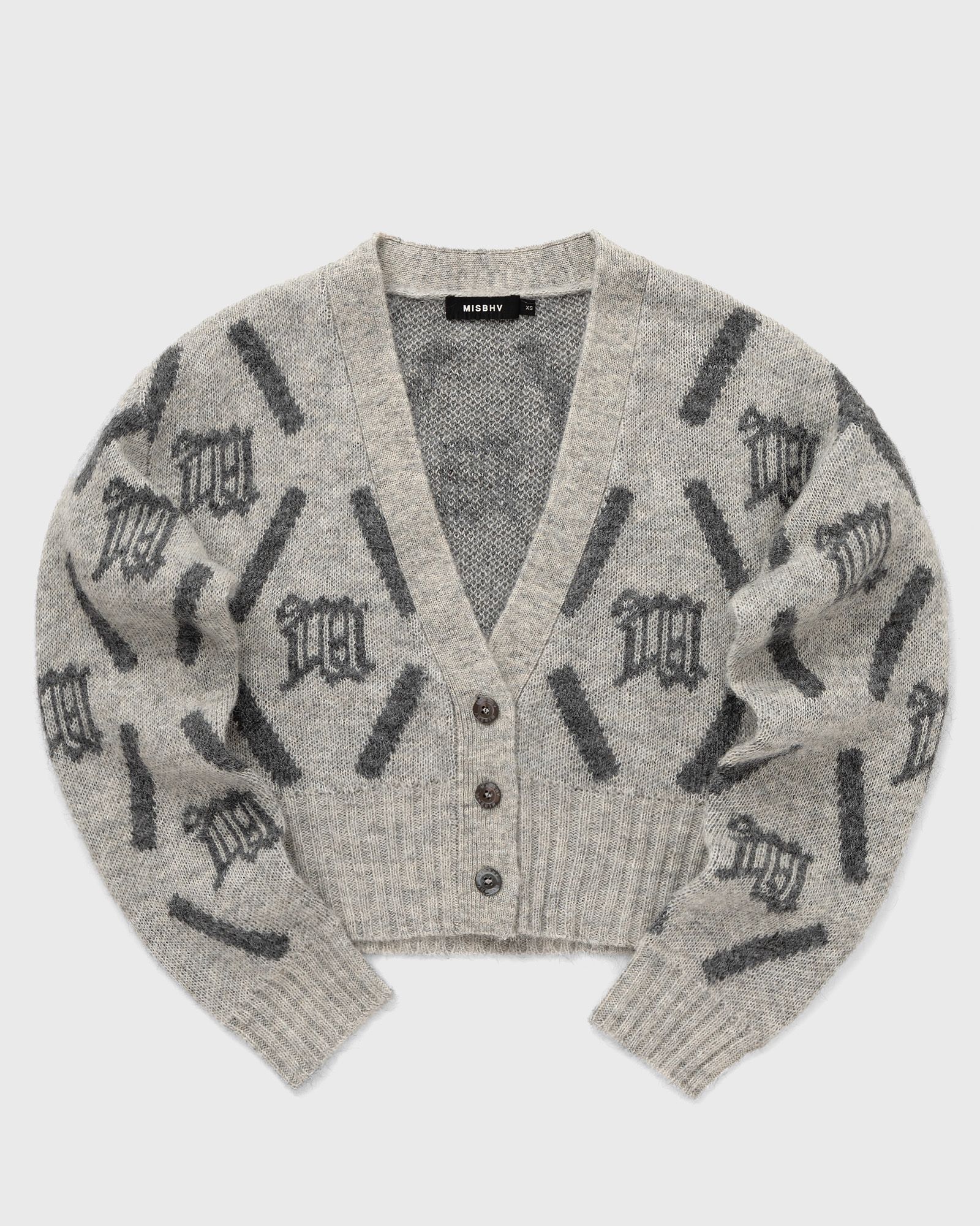 MISBHV M ARGYLE KNIT CARDIGAN women Zippers & Cardigans grey in Größe:L von MISBHV