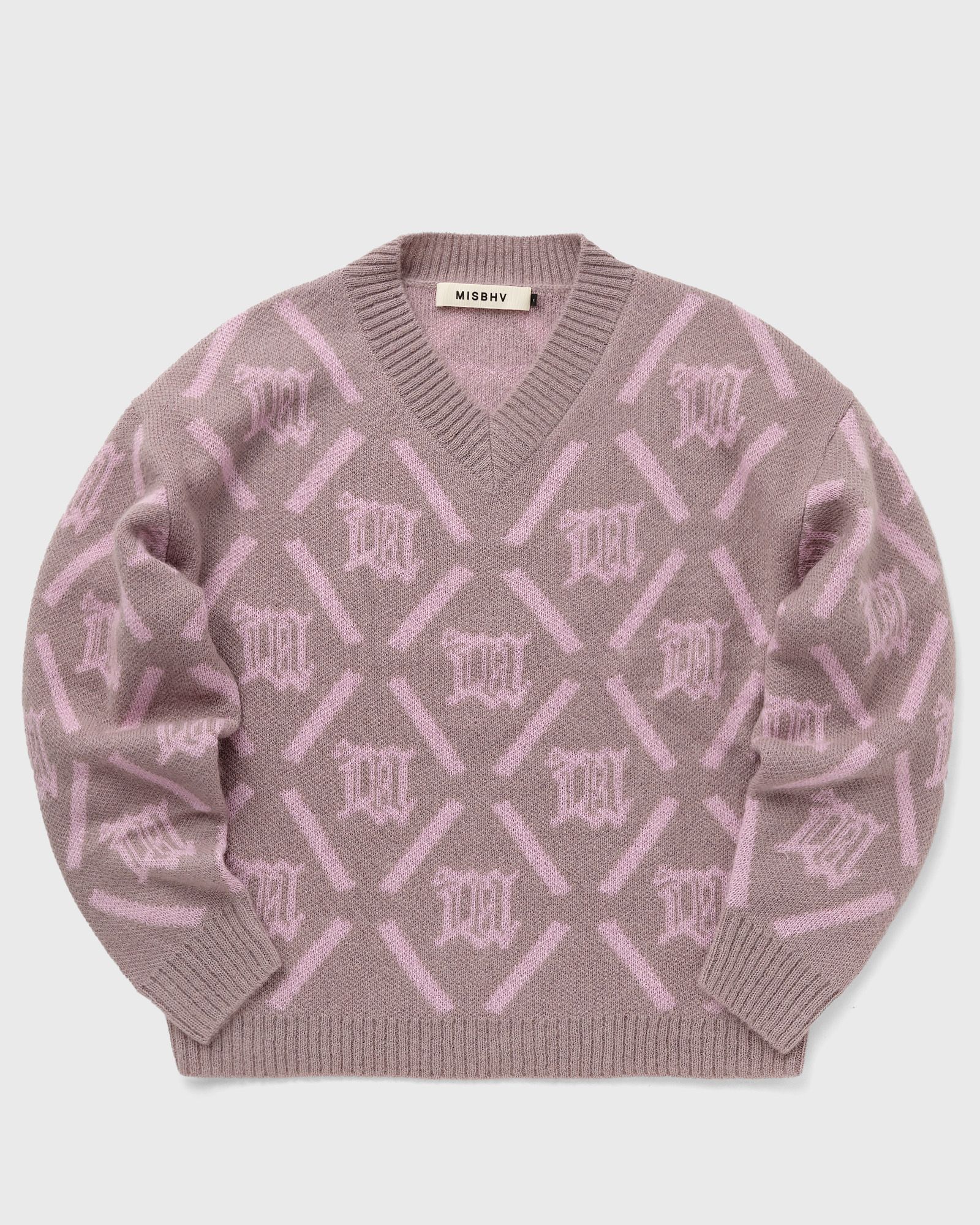 MISBHV M ARGYLE KNIT men Pullovers pink in Größe:M von MISBHV