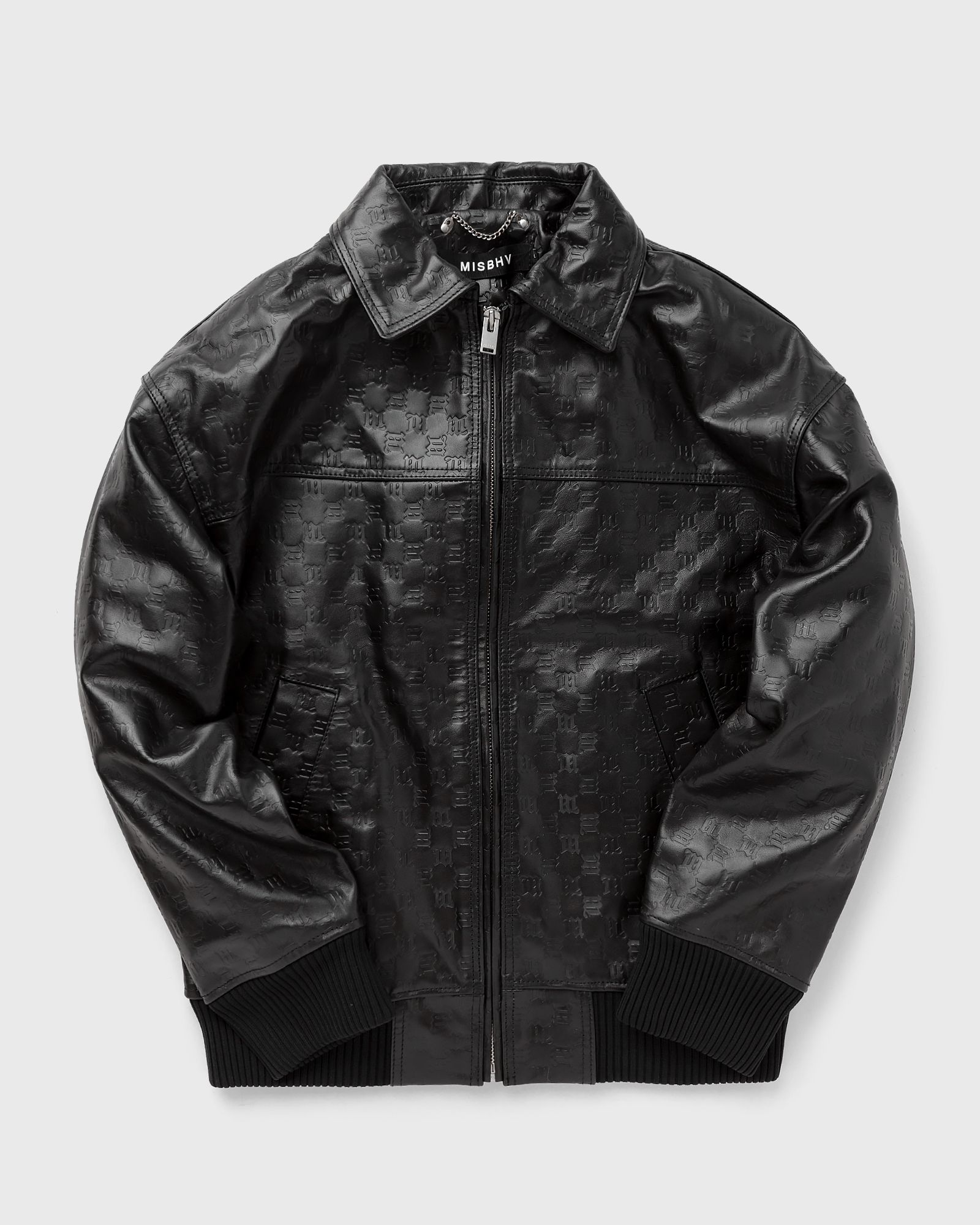 MISBHV MONOGRAM EMBOSSED BANDIT LEATHER JACKET men Bomber Jackets black in Größe:M von MISBHV