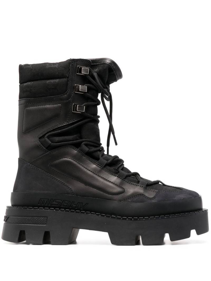 MISBHV Schnürstiefel mit dicker Sohle - Schwarz von MISBHV