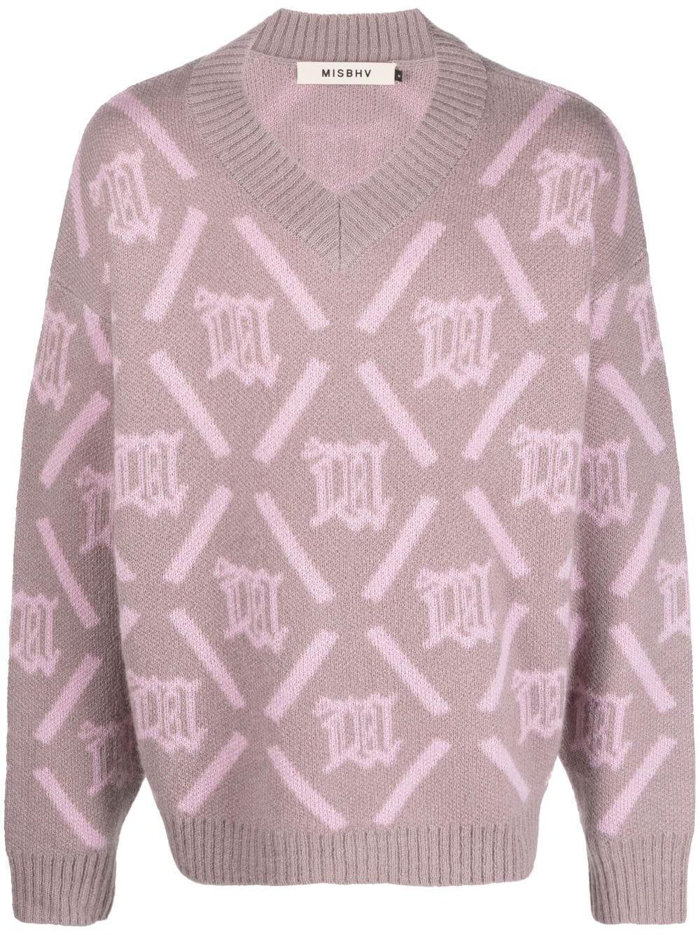 MISBHV Pullover mit Intarsien-Logo - Rosa von MISBHV