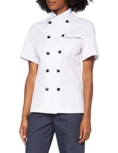 MISEMIYA Damen Chaquetas Chef Cocinera Koch Kochjacken 8441, Blanco, M von MISEMIYA