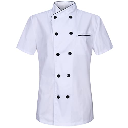 MISEMIYA Damen Women's Chef Jacket KZ-8441 KOCHJACKE KZ-703, Herren 8441-Weiß, XXL von MISEMIYA