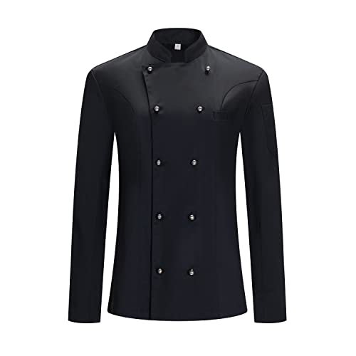 MISEMIYA - Damen-KOCHJACKE - Damen-KOCH-UNIFORM Damen-KOCHJACKE - Hospitality Uniform - Ref.848-3XL, Kochjacken Herren 848 - Schwarz von MISEMIYA