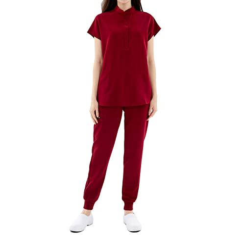 MISEMIYA Damen Uniformen Mz-0051 Tunika zum Stillen, granatrot, X-Small von MISEMIYA