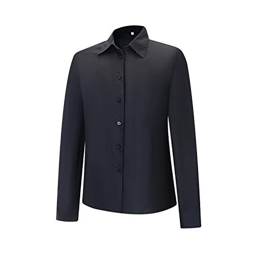 MISEMIYA - Frau KELLNERHEMD MIT Langen ÄRMELN - Woman Hospitality UNIFORM - 8726 - Small, Schwarz von MISEMIYA