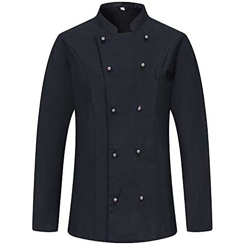 MISEMIYA - Herren Kochjacke - Herren Kochjacke - Hospitality Uniform - Ref.8501-4XL, Kochjacken Herren 8501 - Schwarz von MISEMIYA