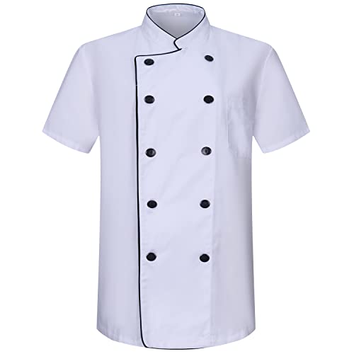 MISEMIYA - Herren Kochjacke - Herren Kochjacke - Hospitality Uniform - Ref.8421B - Large, Kochjacken Herren 8421B - Weiß von MISEMIYA