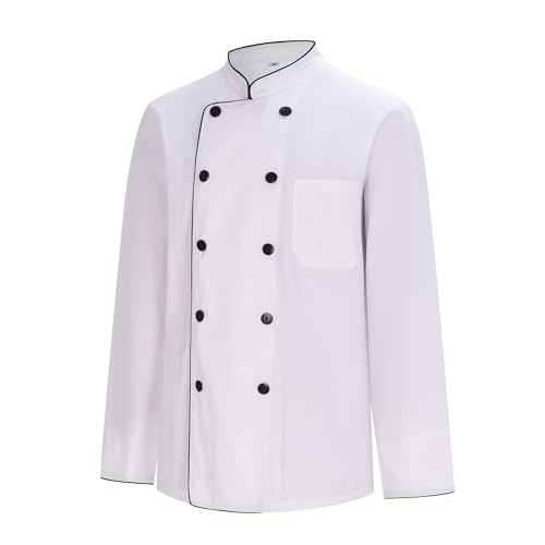 MISEMIYA - Herren Kochjacke - Herren Kochjacke - Hospitality Uniform - Ref.842B - Small, Kochjacken Herren 842B - Weiß von MISEMIYA