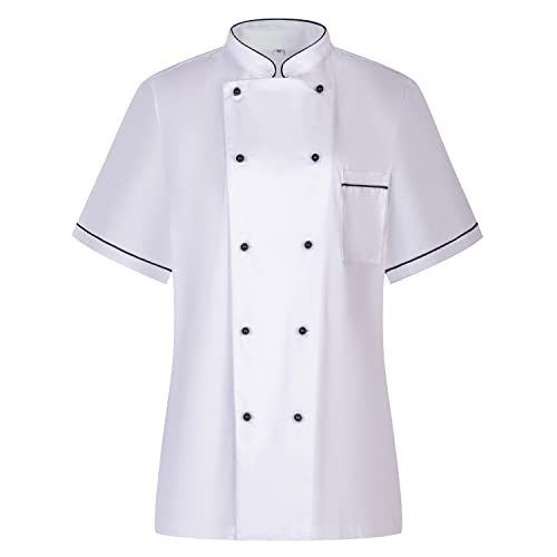 MISEMIYA - Küchenjacke für Damen - Uniformen Chef Damen Jacke Damen Küche - Ref.849B, Blanco, X-Large von MISEMIYA