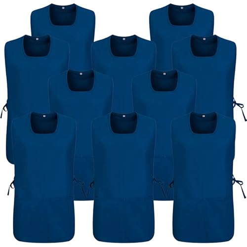 MISEMIYA - Paket 10 Einheiten - SCHÜRZE Reinigung ARBEITSUNIFORM KLINIK Krankenhaus Reinigung TIERARZT 3-3301 - Medium, Marineblau 68 von MISEMIYA