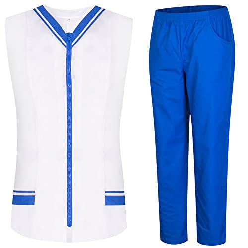 MISEMIYA - Peeling-Set für Damen – Arztuniform Damen mit Hemd und Hose – Medizinische Uniform – 818-8312 - Large, Blau Royal von MISEMIYA