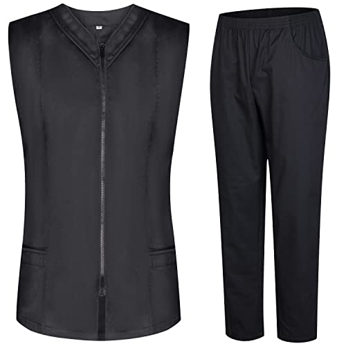 MISEMIYA - Peeling-Set für Damen – Arztuniform Damen mit Hemd und Hose – Medizinische Uniform – 818-8312 - XX-Large, Schwarz 68 von MISEMIYA