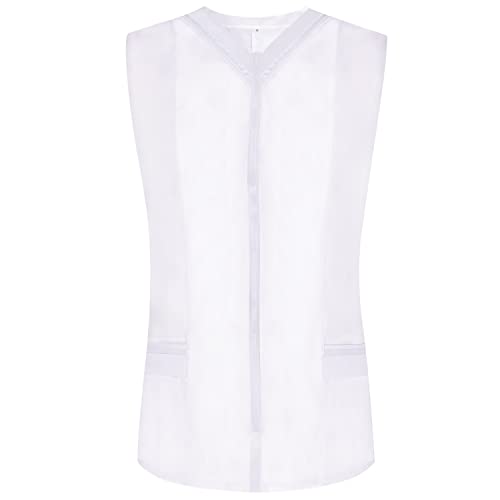 Misemiya Damen Arbeitskleidung Kz-818 Tunic Shirt, Weiß 22, XXL von MISEMIYA