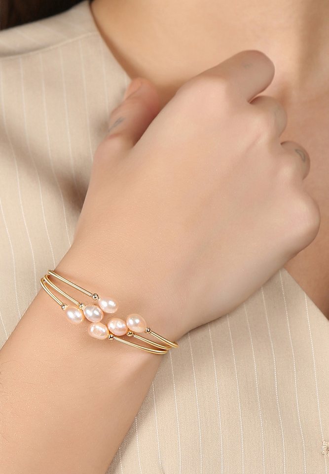 MISH Armband Hana, Elegantes Design, strukturiert, Perlendetail von MISH