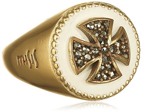 Misis Damen-Ring Artificialia 925 Silber Markasit gold Gr. 52 (16.6) - AN03201-52 von MISIS