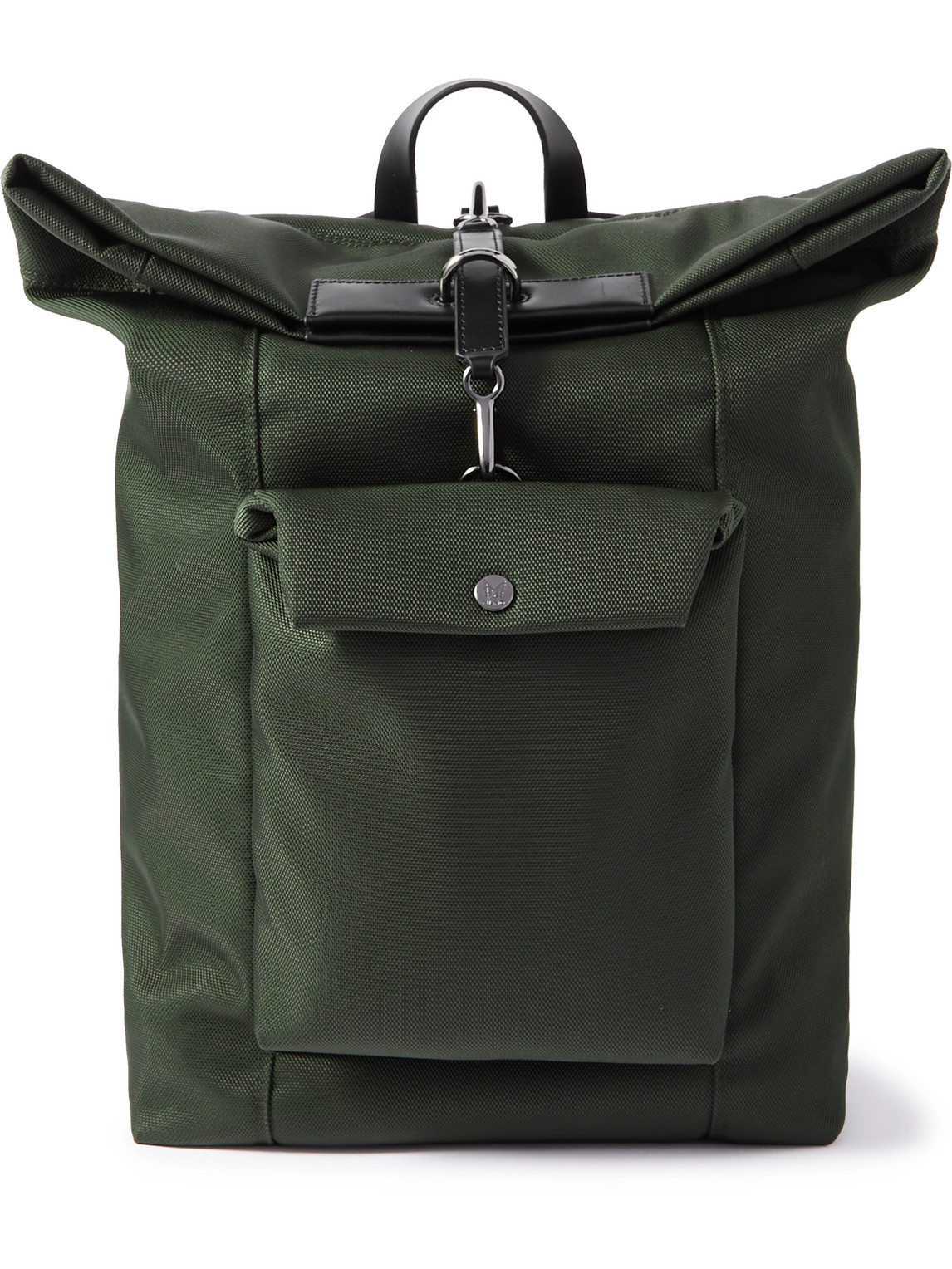 Mismo - M/S Escape Leather-Trimmed Ballistic Nylon Backpack - Men - Green von Mismo