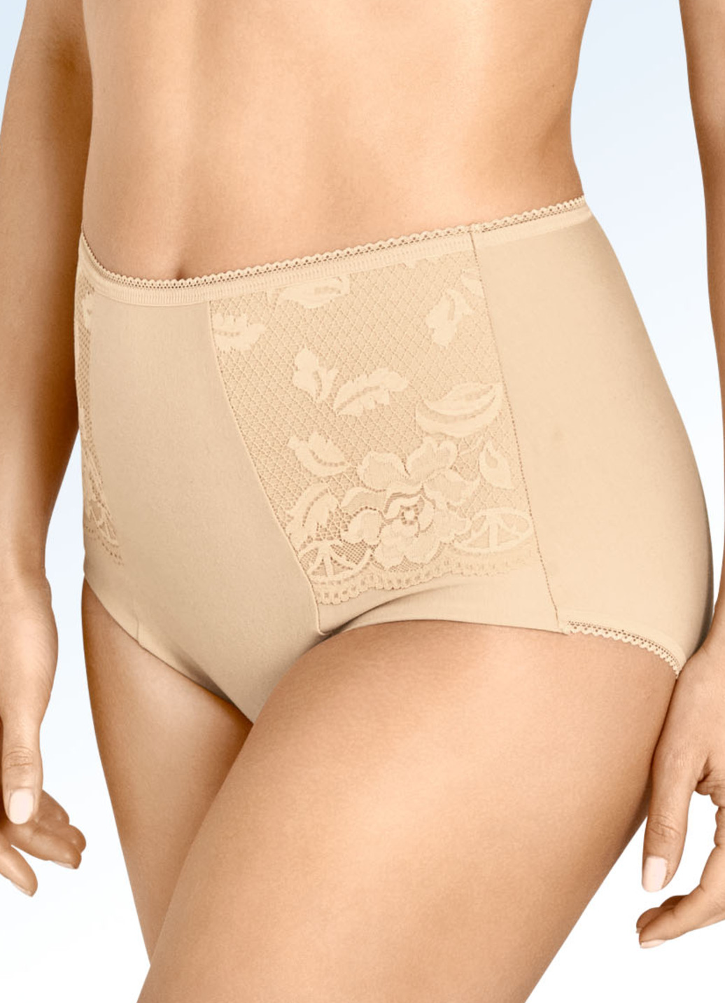 Miss Mary Miederhose mit Elastikspitze, Beige, Größe 44 von MISS MARY