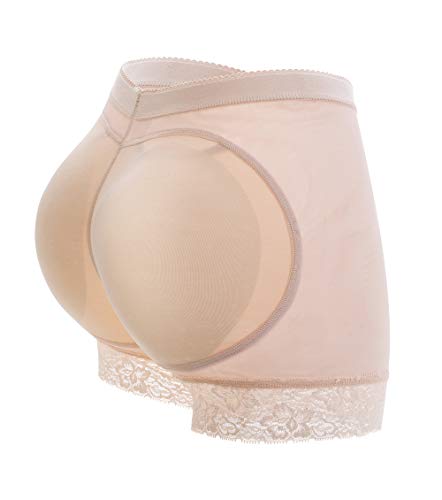 MISS MOLY Damen Push-Up Po und Butt Lifter Frauen Hohe Taille Enhancer Unterwäsche Miederslip Höschen Beige S von MISS MOLY