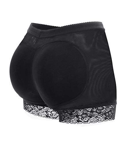 MISS MOLY Damen Push-Up Po und Butt Lifter Frauen Hohe Taille Enhancer Unterwäsche Miederslip Höschen Nero 3XL von MISS MOLY