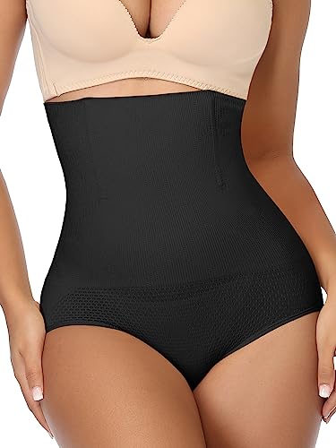 MISS MOLY Hohe Taille Tanga Shapewear Frauen Taille Cincher Gürtel Bauch Schlanker Tanga Höschen Shapewear Schwarz L von MISS MOLY