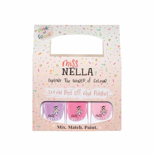 Miss in – Bundle 3 – Pack 3 sehr glänzend, Emaille-Mädchen auf Wasser, Formula Peel Off Bundle 90 von MISS NELLA