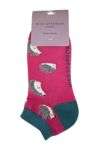 Miss Sparrow Igel Sneaker Socken Super Soft Bamboo Mix No Show (Pink), One Size, (123), mehrfarbig, One size von MISS SPARROW