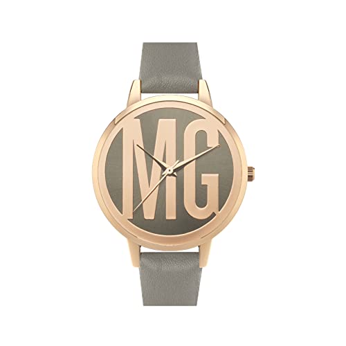 MISSGUIDED Damen Armbanduhr mit detailliertem 'MG'-Zifferblatt in Roségold mit grauem Armband MISSGUIDED Damen Armbanduhr mit detailliertem 'MG'-Zifferblatt in Roségold mit grauem Armband von MISSGUIDED