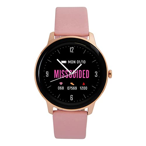 MISSGUIDED Damen Smart Watch mit rosa Armband von MISSGUIDED