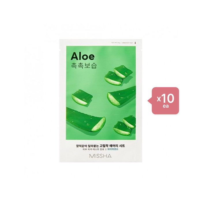 MISSHA - Airy Fit Sheet Mask - Aloe - 1pc (10ea) Set von MISSHA