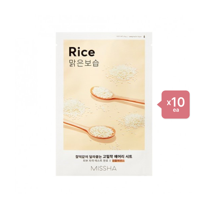 MISSHA Airy Fit Sheet Mask - Rice - 1pc  (10ea) Set von MISSHA