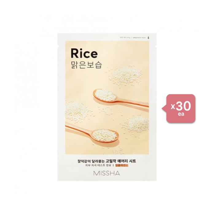 MISSHA Airy Fit Sheet Mask - Rice - 1pc  (30ea) Set von MISSHA