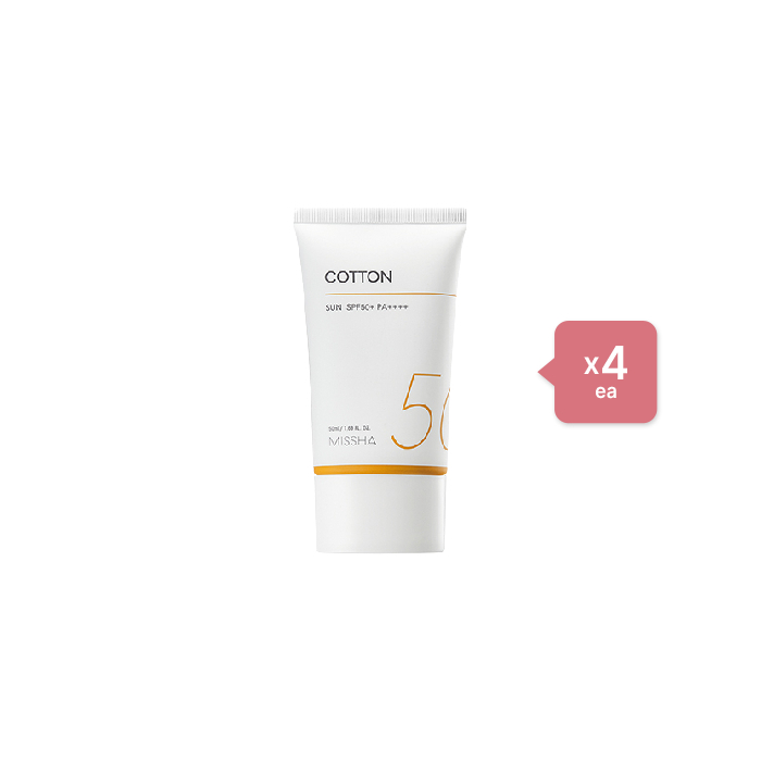 MISSHA All Around Safe Block Cotton Sun SPF50+ PA++++ (New Version of All Around Safe Block Daily Sun) - 50ml (4ea) Set von MISSHA
