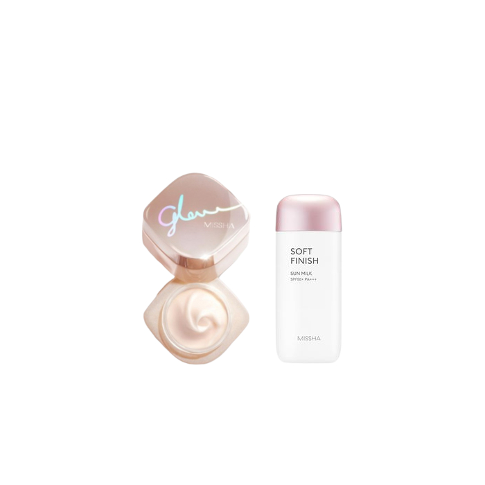 MISSHA - All-Around Safe Block Soft Finish Sun Milk SPF50+ PA+++ - 70ml X MISSHA - Glow Skin Balm - 50ml von MISSHA