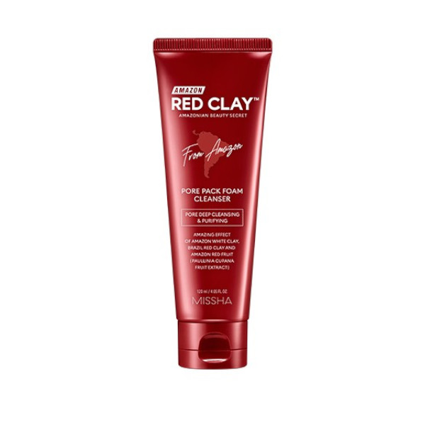 MISSHA - Amazon Red Clay Pore Pack Foam Cleanser - 120ml von MISSHA
