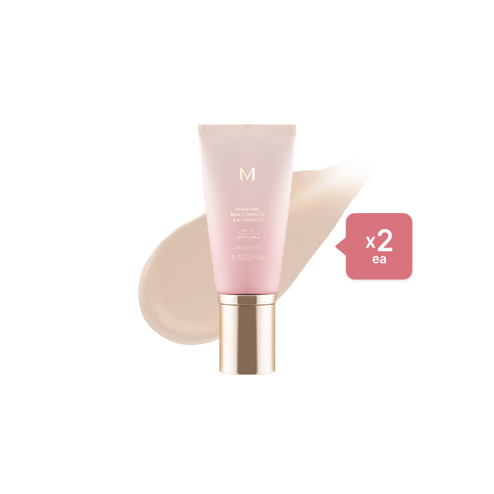 MISSHA M Signature Real Complete BB Cream EX SPF30 PA++ (New Version) - 45g - 21 Bright Beige (2ea) Set von MISSHA