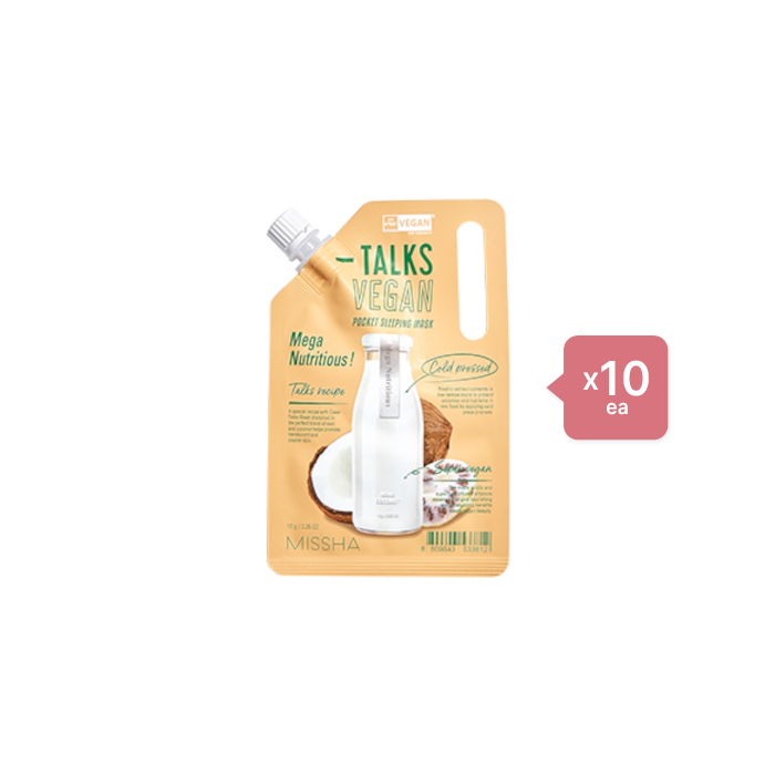 MISSHA Talks Vegan Squeeze Pocket Sleeping Mask - Mega Nutritious - 10g (10ea) Set von MISSHA