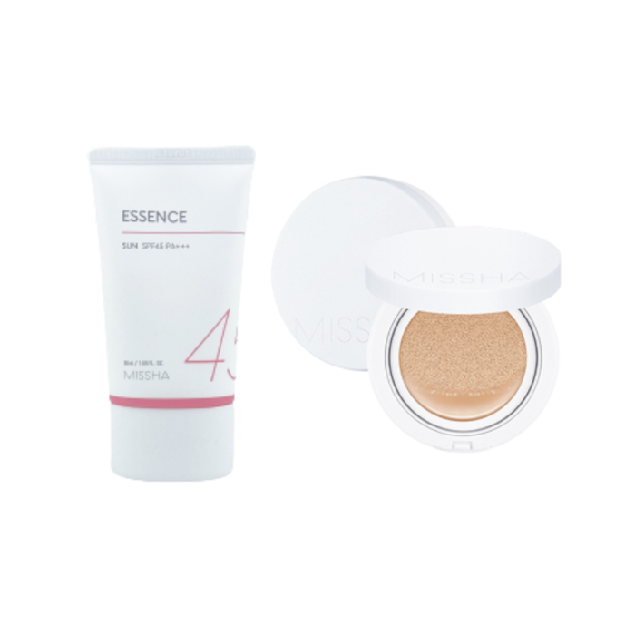 Missha Essence Sun X Magic Cushion Moist Up Medium Beige Set von MISSHA