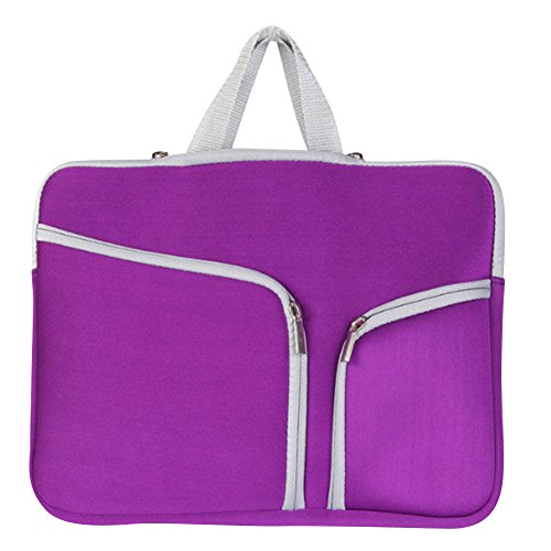 11 Zoll Laptoptasche Aktentaschen Handtasche Schulter Tasche Notebooktasche Laptop Sleeve Laptop hülle für Laptop Dell Alienware/MacBook/Lenovo/HP Lila von MISSMAO