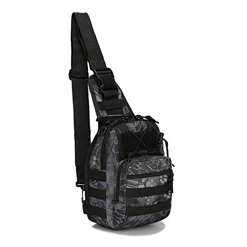 Herren Wasserdicht Umhängetasche Radfahren Wandern Rucksack schwarz Schulter Brust Tasche Daypacks Multifunktional Kleiner Rucksack(Typ 9),6 Zoll von MISSMAO