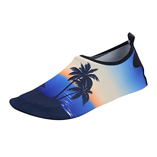 MISSMAO Badeschuhe Damen Herren Schwimmschuhe Kinder Surfschuhe Barfuß Schuhe Wasserschuhe Strandschuhe Aquaschuhe rutschfeste Neoprenschuhe,Strand,36/37 EU von MISSMAO