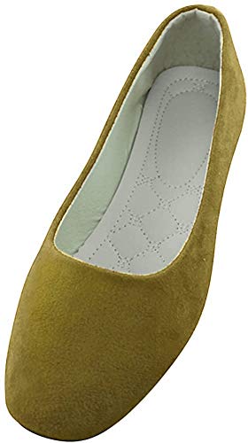 MISSMAO Damenschuhe Ballerinas Klassische Ballerinas Flache Schuhe Schnüren Klassische Ballerinas Komfort und Stil,Aprikose,EU 42 von MISSMAO