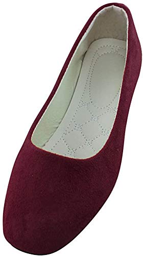 MISSMAO Damenschuhe Ballerinas Klassische Ballerinas Flache Schuhe Schnüren Klassische Ballerinas Komfort und Stil,Weinrot,EU 37 von MISSMAO