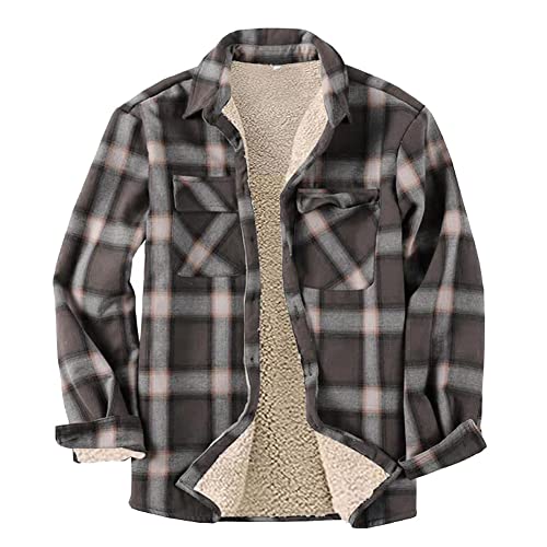 MISSMAO Hemd Herren Kariert Gefütterte Winter Holzfällerhemd Thermohemd Hemdjacke Mantel Männer Herbst Winter Arbeitshemd Langarm Flanell Freizeithemden,Braun,M MISSMAO Hemd Herren Kariert Gefütterte Winter Holzfällerhemd Thermohemd Hemdjacke Mantel Männer Herbst Winter Arbeitshemd Langarm Flanell Freizeithemden,Braun,M von MISSMAO