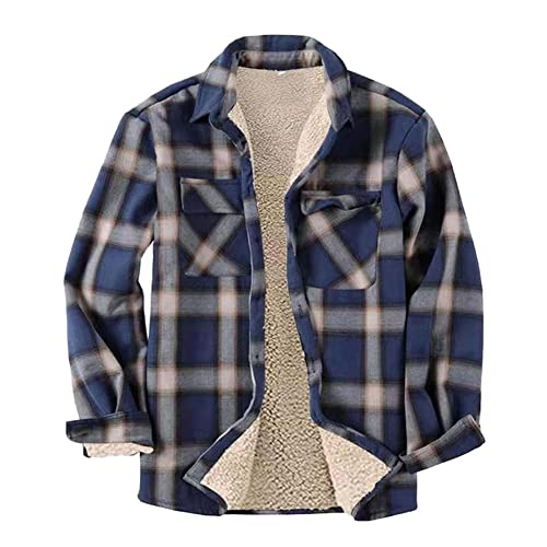 MISSMAO Hemd Herren Kariert Gefütterte Winter Holzfällerhemd Thermohemd Hemdjacke Mantel Männer Herbst Winter Arbeitshemd Langarm Flanell Freizeithemden,Marine,XXL MISSMAO Hemd Herren Kariert Gefütterte Winter Holzfällerhemd Thermohemd Hemdjacke Mantel Männer Herbst Winter Arbeitshemd Langarm Flanell Freizeithemden,Marine,XXL von MISSMAO